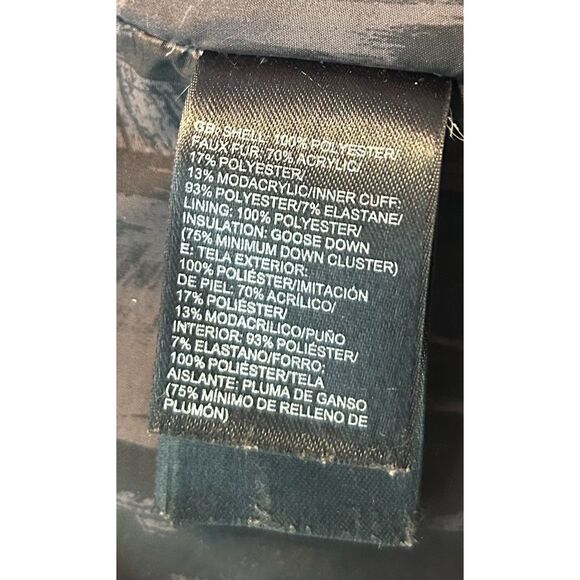 The North Face HyVent Arctic Parka Womens Size M Gray Goose Down Jacket Faux Fur - Picture 6 of 9